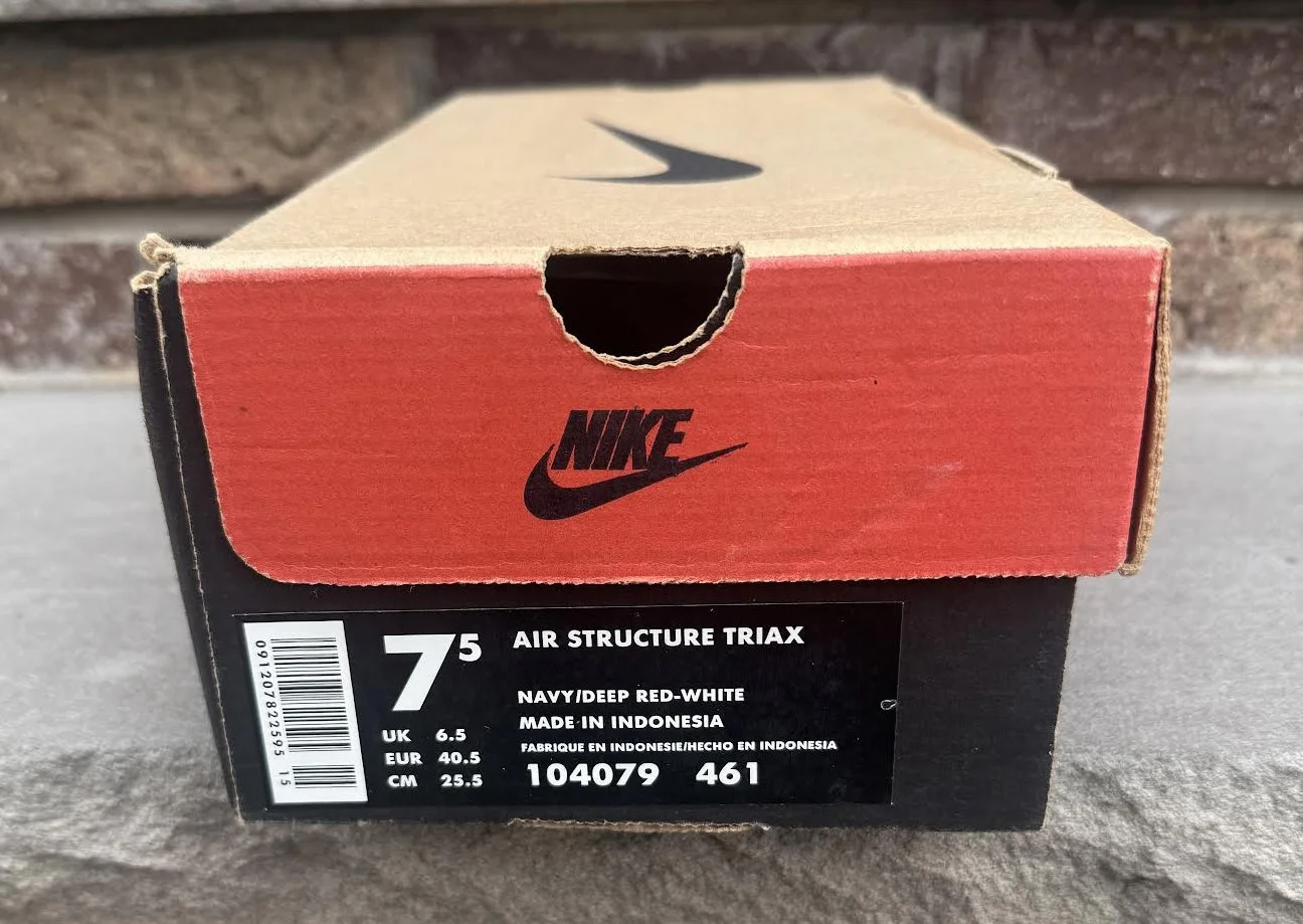 Nike Air Structure Triax Navy / Deep Red (Size 7.5) DS — RootsBK